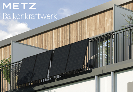 Metz stellt zwei Balkonkraftwerke vor